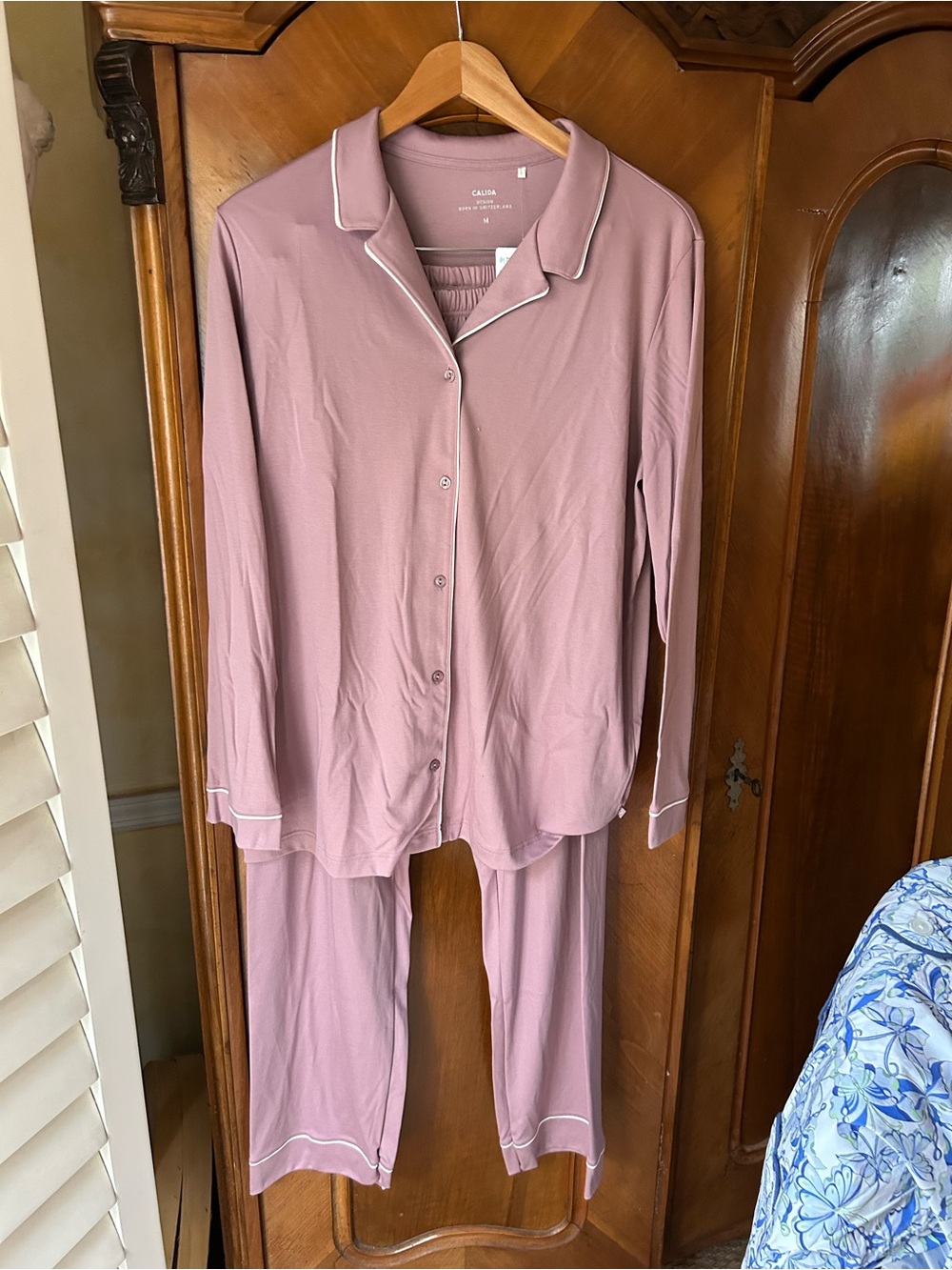 Calida Women's Pink Long-Sleeve Pajama Set